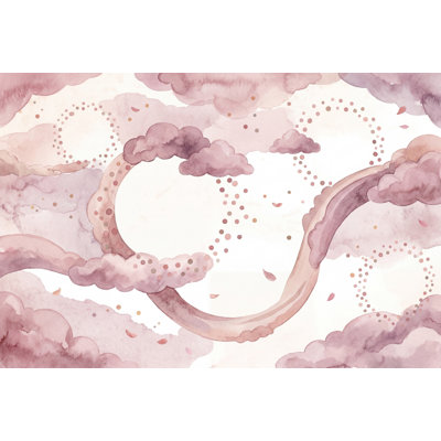 Papier peint blanc avec aquarelle minimale