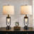 27” Rustic Farmhouse Table Lamp Set With Night Light And USB Ports (Set of 2)-117105044