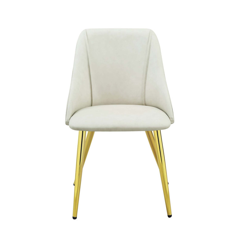 Chaise d'appoint en cuir synthétique Gaines