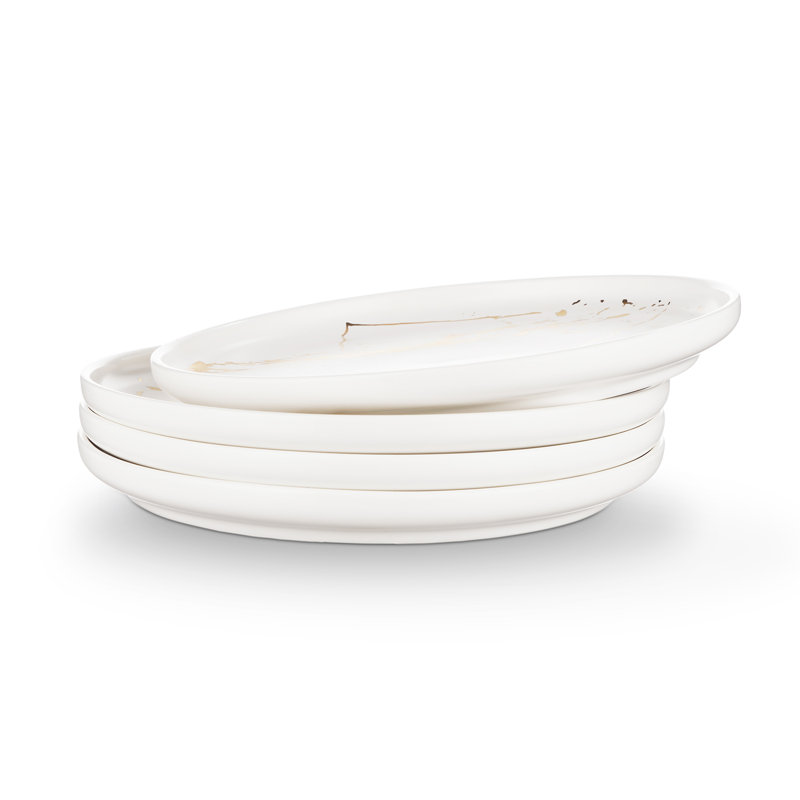 Ensemble d'assiettes à salade 4 pièces Stone Lain Zora, Blanc