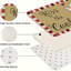 Ensemble de 2 tapis de cuisine beige et rouge