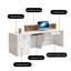 Bureau de réception Salon avec éclairage DEL, plateau à clavier et verrouillable pour salon