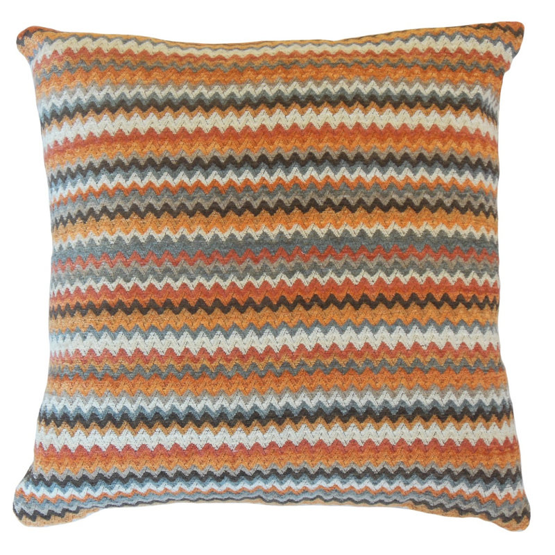 Taysia Chevron Reversible Throw Pillow, Height(26") x Width(26"), Valencia