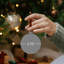 Faux Fur And Sequin Christmas Ball Ornaments - 2.75" - Beige - Set Of 4