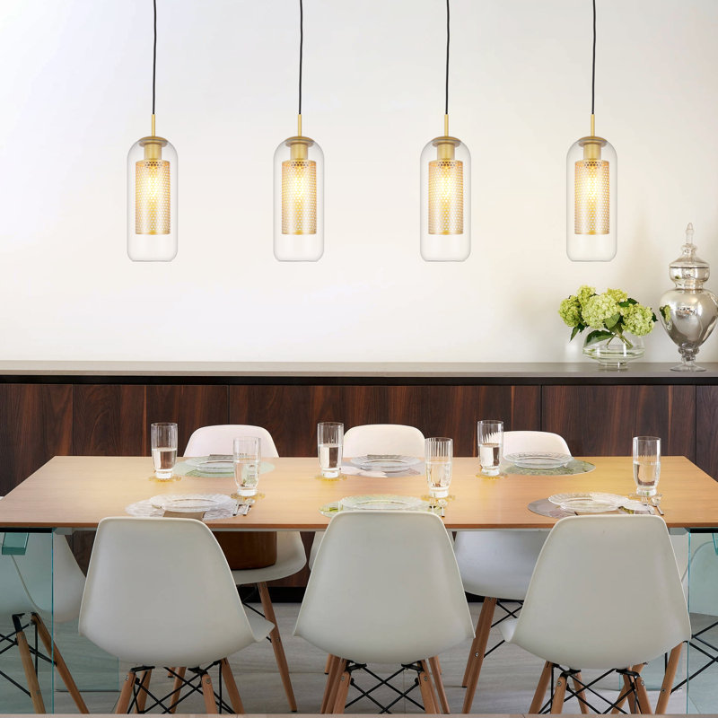 Dayquon 1 - Light Gold Cylinder Pendant