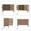 47.24" Sideboard Buffet Cabinet, Chevron Cutout Door Storage Credenza with Adjustable Shelves, Multifunctional Accent Cabinet for Entryway, Dining Room, Living Room TV Console-620522440