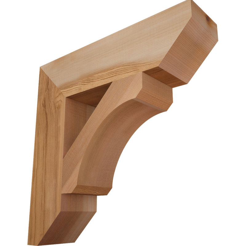 Support en bois / corbeau, Cèdre rouge de l'Ouest (lisse), H 16 po x l 3,5 po x P 16 po