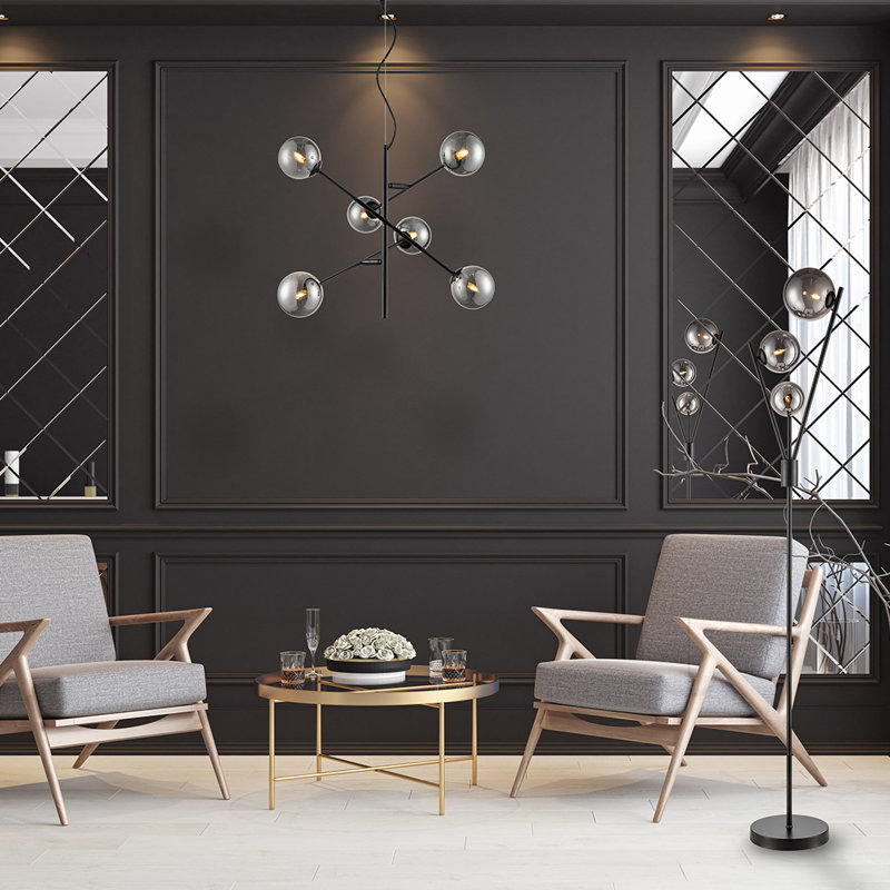 Dorielle 6 - Light Black Kitchen Island Pendant