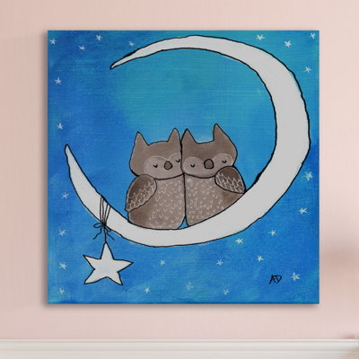 'Love Owls' Print on Wrapped Canvas