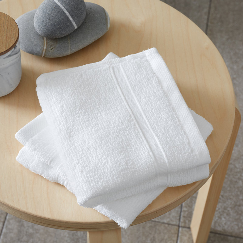 Zero Twist Face Cloth Pair, White