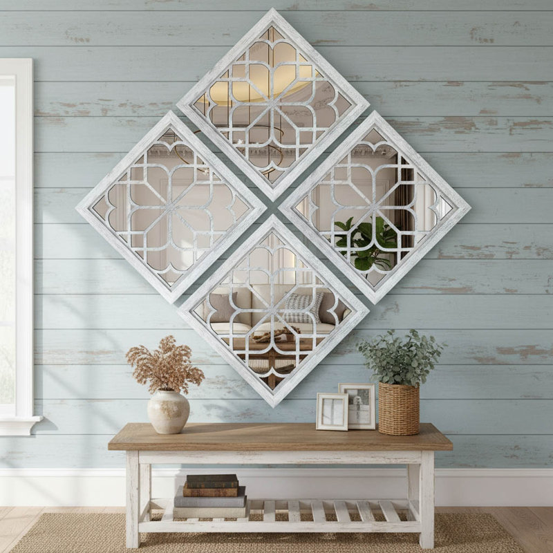 Square Mirror, White
