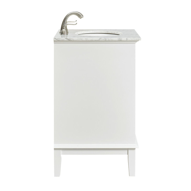 Kimbrell 24 " W Freestanding Standard Free Standing Single Double With Marble Top