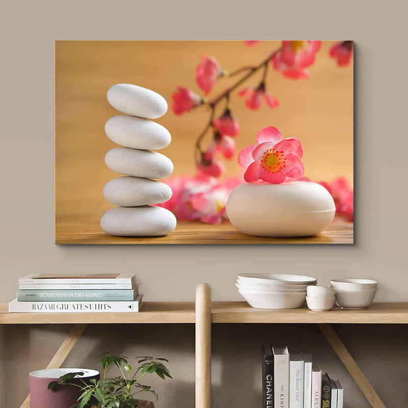 Reproduction de photo sur toile tendue Zen Stones, H 12 po x l 18 po x P 2 po
