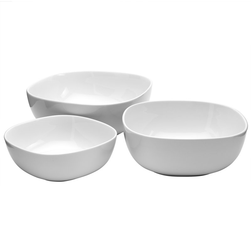 Denmark Porcelain China Stainless Steel Serving Bowl