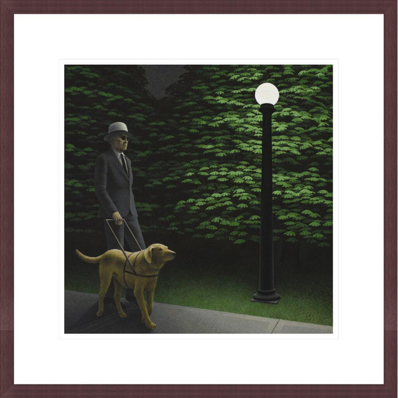 « Promenade nocturne » d'Alex Colville – Reproduction giclée encadrée, H 17,77 po x l 17,75 po