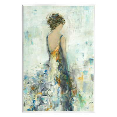 «Abstract Woman Floral Dress» par Lisa Ridgers, peinture