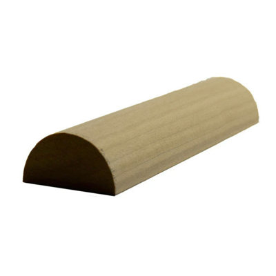EWHR12 Half Round 1-3/8" Wide x 11/16" Moulding Trim. Unfinished