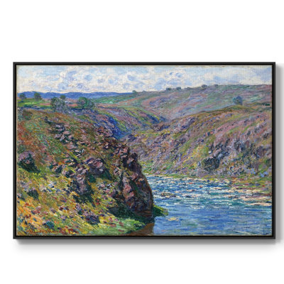 Vallée de la Creuse, effet de soleil, 1889 - reproduction sur toile avec cadre flottant