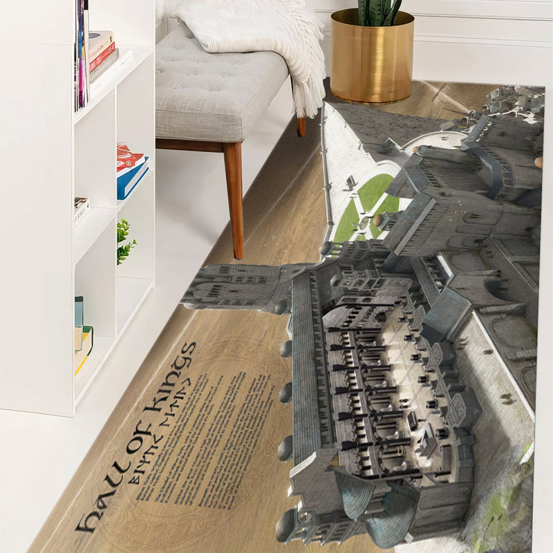 Chic Non-Woven Soft Type Printed Rug with Vibrant Geometric Design Ideal for Stylish Home Decor Enhancements