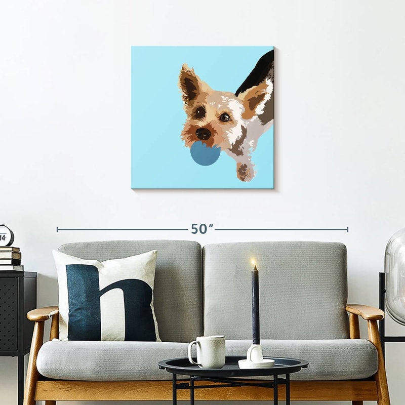 Brampt Rex On Light Blue, 24" H x 24" W