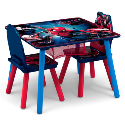 Spider-Man Kids Table And Chair Set With Storage (2 Chairs Included) By Delta Children - Greenguard Gold Certified by Delta Children