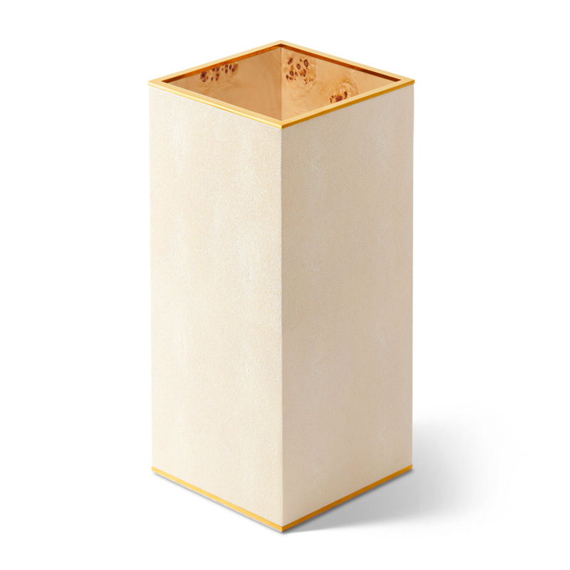 Ivory Shagreen-Embossed Freestanding Umbrella Stand