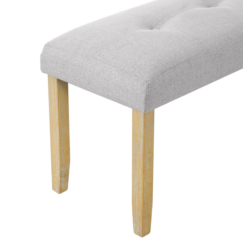 Banc rembourré et capitonné, Naturel