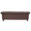 Canapé Chesterfield 84,6 po rembourré en similicuir avec accoudoirs roulés à 3 places et pieds en bois massif-691123984-733665473-733665474