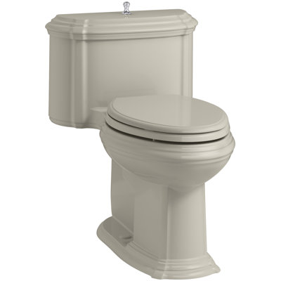 Portrait™ Comfort Height One-Piece Compact Elongated 1.28 GPF Toilet with Aquapiston Flush Technology, Lift Knob Actuator and Glenbury Quiet-Close Seat with Quick Release Functionality