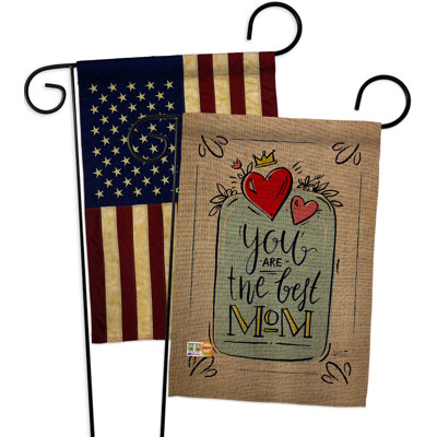 Double Sided 18.5'' H x 13'' W Polyester Mother's Day Garden Flag