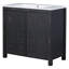 Ensemble de meuble-lavabo simple avec plateau en résine Elyannah