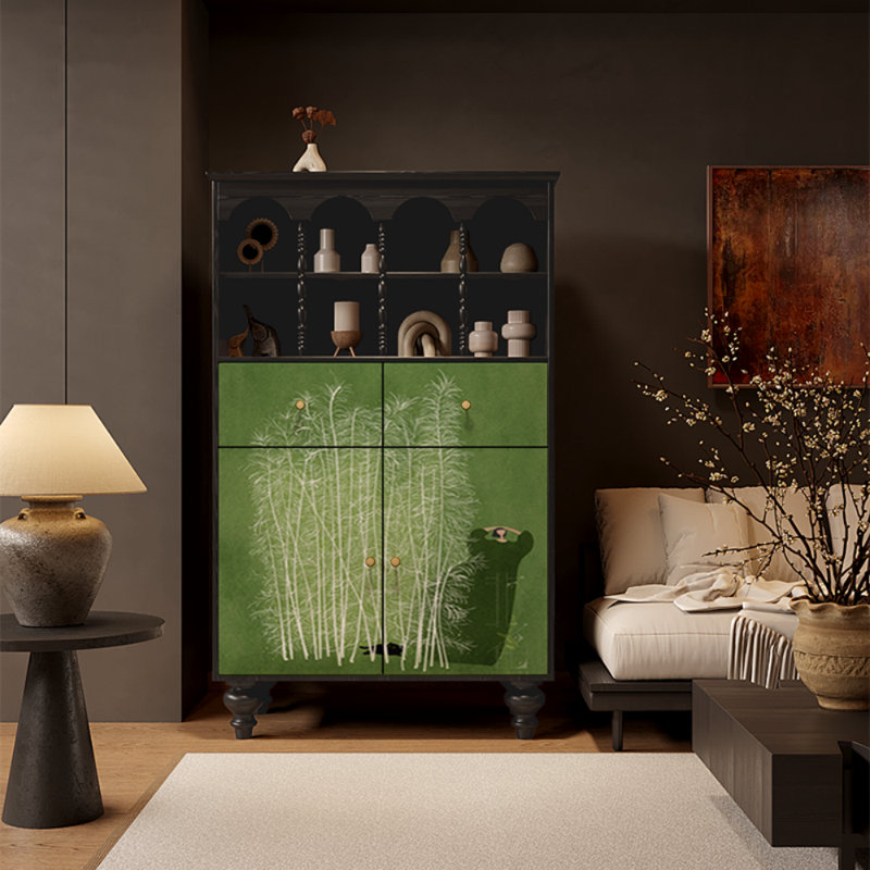 Buffet Retro Creative, Vert / noir