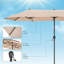 Parasol de patio rectangulaire, 13 pi, 1 niveau, (Beige)-126540451