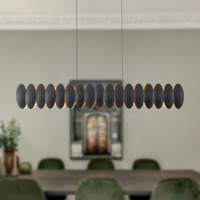 Pablo 47-in Black Dimmable LED Linear Pendant