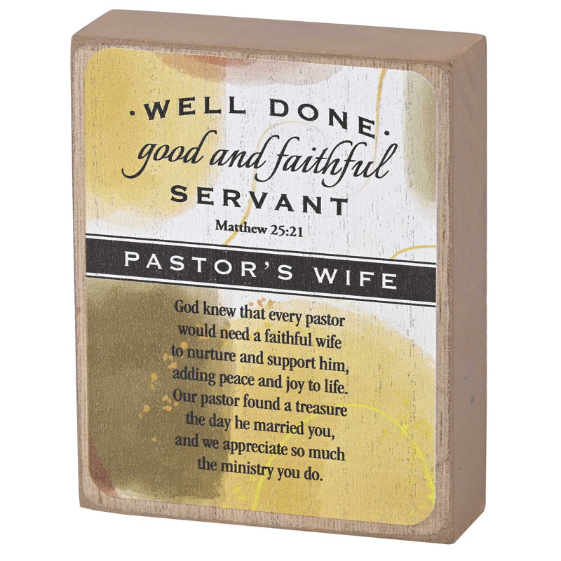 Plaque de table A Pastors Wife 3X4