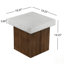 Table d'appoint carrée en béton Rhynd