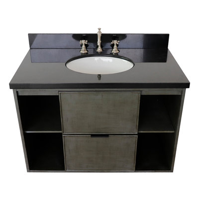Meuble-lavabo mural simple 37 po