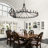 Hendon 30- Light Large Farmhouse Wagon Wheel Chandelier Candle Style Rustic Round Lights Fixture for Kitchen Island Living Room Foyer Entryway-109264151-118698416