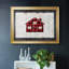 Maison à carreaux - toile tendue avec châssis-733665215-733665210