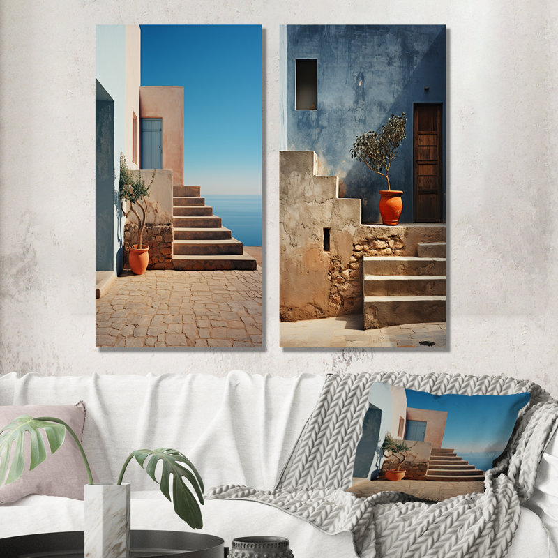 Ensemble de 2 décorations murales bouddhistes, H 32 po x l 33 po, Toile tendue