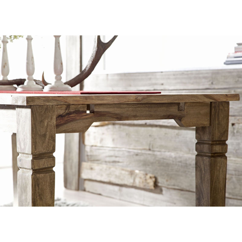 Leeds Extendable Solid Wood Dining Table, H76 x L160 x W90cm