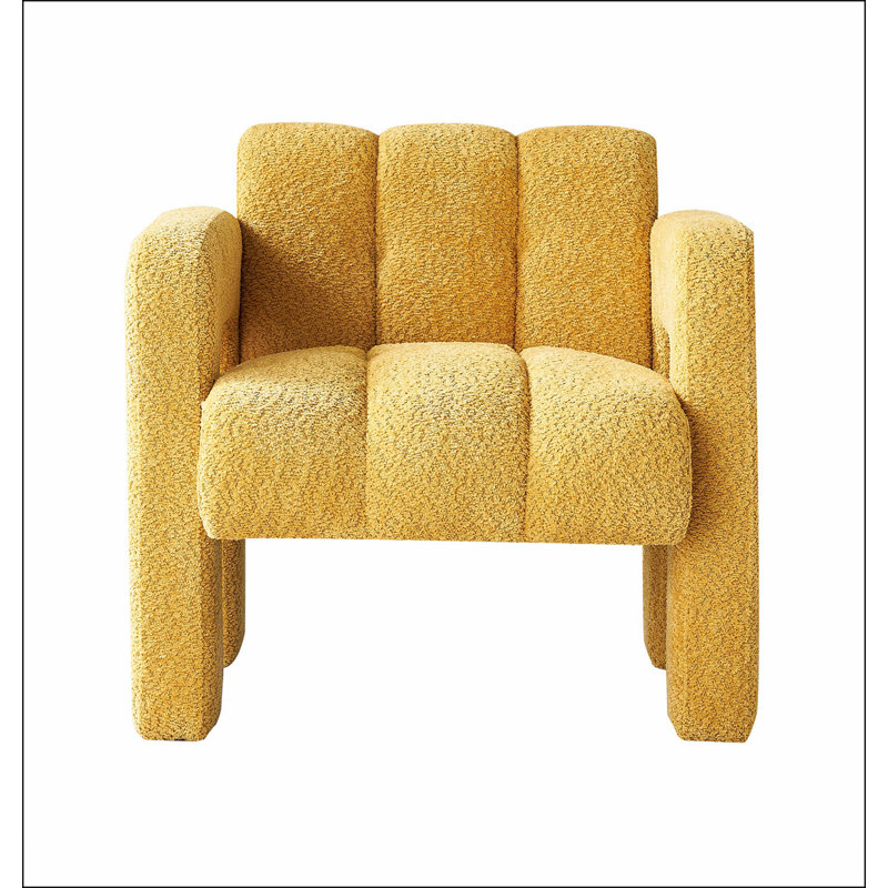 Fauteuil d'appoint rembourré 31,10 po, Jaune