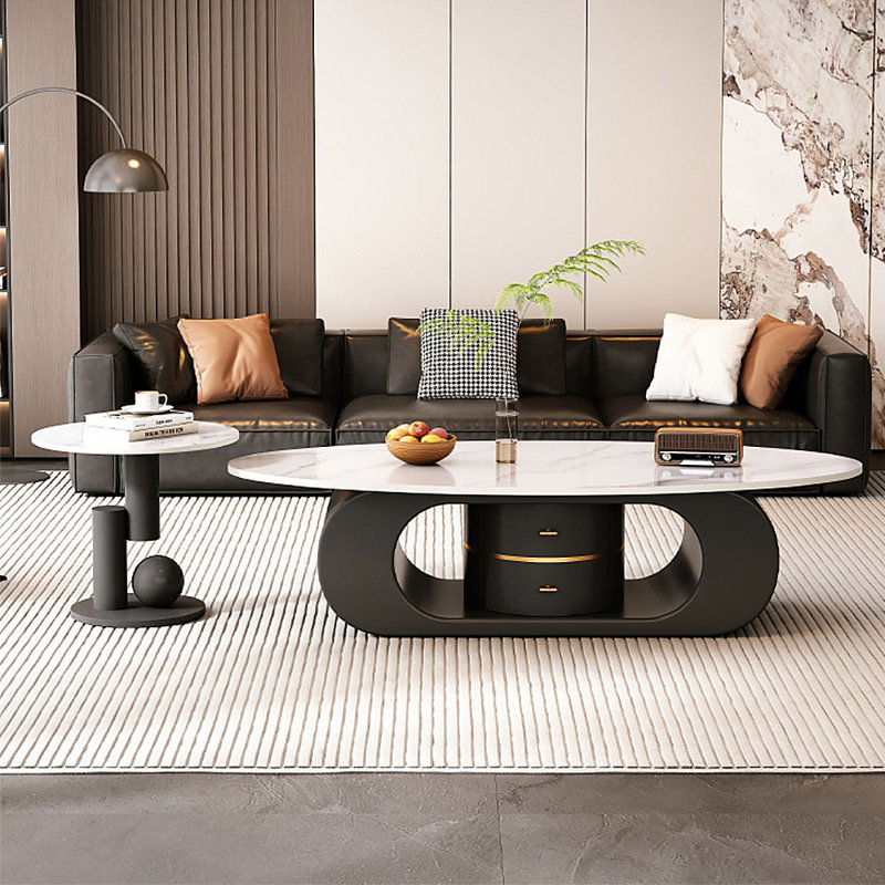 Ensemble de tables basses Italian, H 16,54 po x L 47,24 po x P 23,62 po
