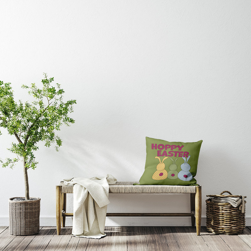  Housse de coussin décoratif en polyester / mélange de polyester par E by Design, 26 po x 26 po, Vert