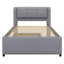 Lit plateforme tapissier avec lit gigogne-1461567767