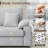 88.6'’ Modern Upholstered Sofa with Storage Pockets and USB Charging Port-55972872