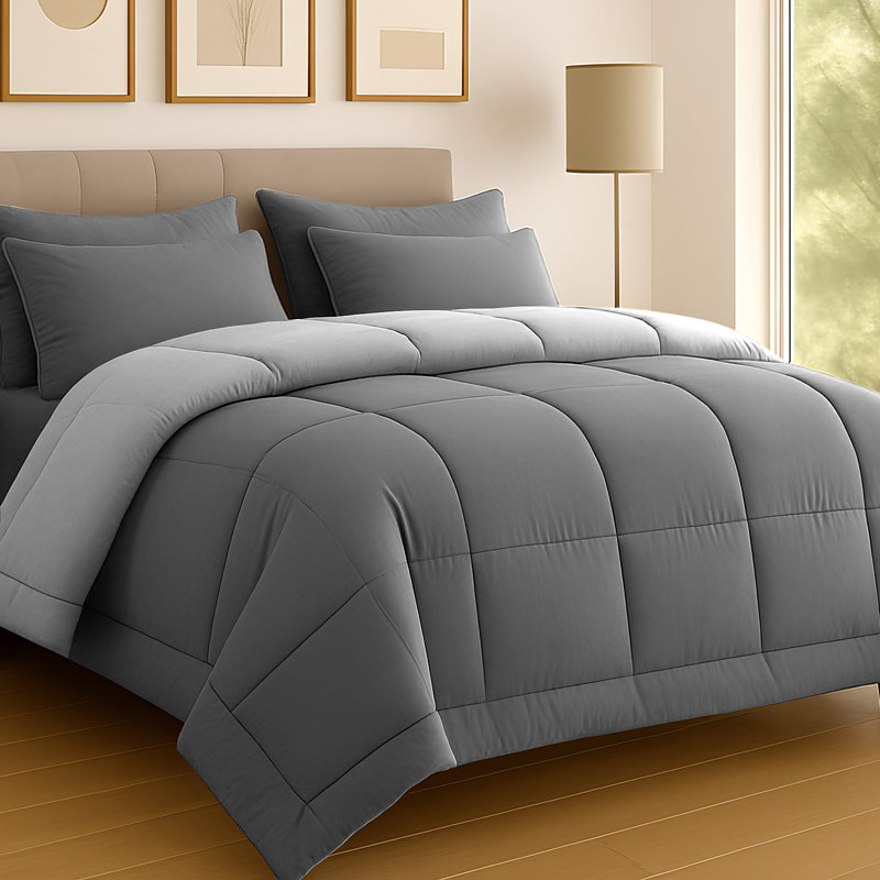 Pamposh Duvet 10.5 2Tone Hypoallergenic Coverless Duvet King Size Thick Cosy Quilt for All Season Anti Bacterial, Kingsize