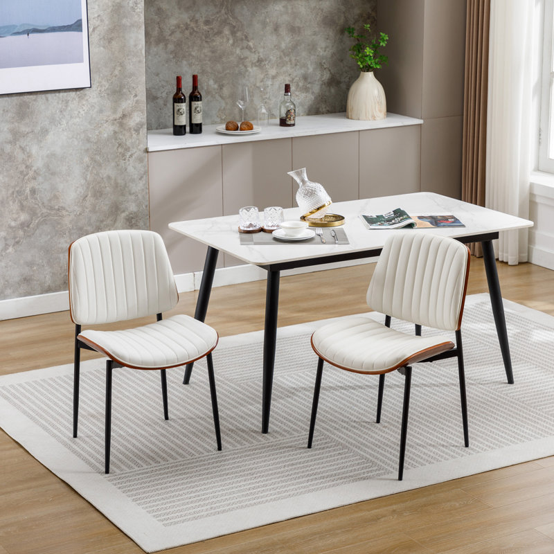 Chaise de salle à manger, ensemble de 2, Blanc