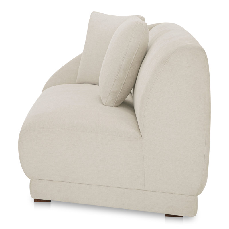 Fraser Left Arm Facing Sofa Deep Blue, White