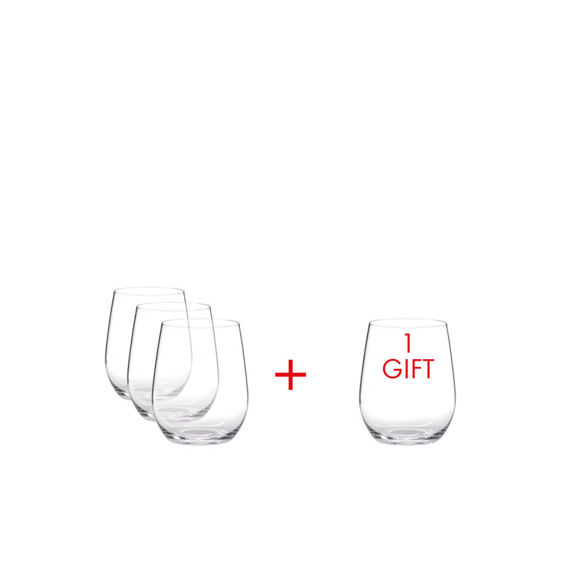 RIEDEL The O Wine Tumbler Chardonnay/Viognier Wine Glass (Pay 3 Get 4)